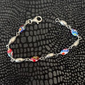 Colorful Beaded silver 925 Bracelet